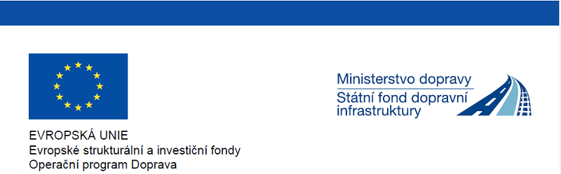 štítek - Spolufinancování projektu Evropskou unií - Operační program Doprava, Státní fond dopravní infrastruktury