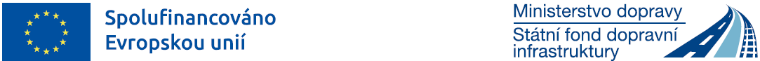 Štítek Spolufinancováno EU a Státní fond dopravní infrastruktury
