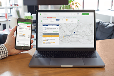Zobrazení jízdních řádů na stránkách Seznam.cz na mobilu a notebooku